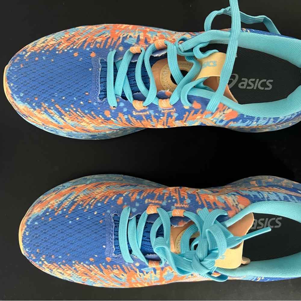 ASICS Blue and Orange Women's Sneakers